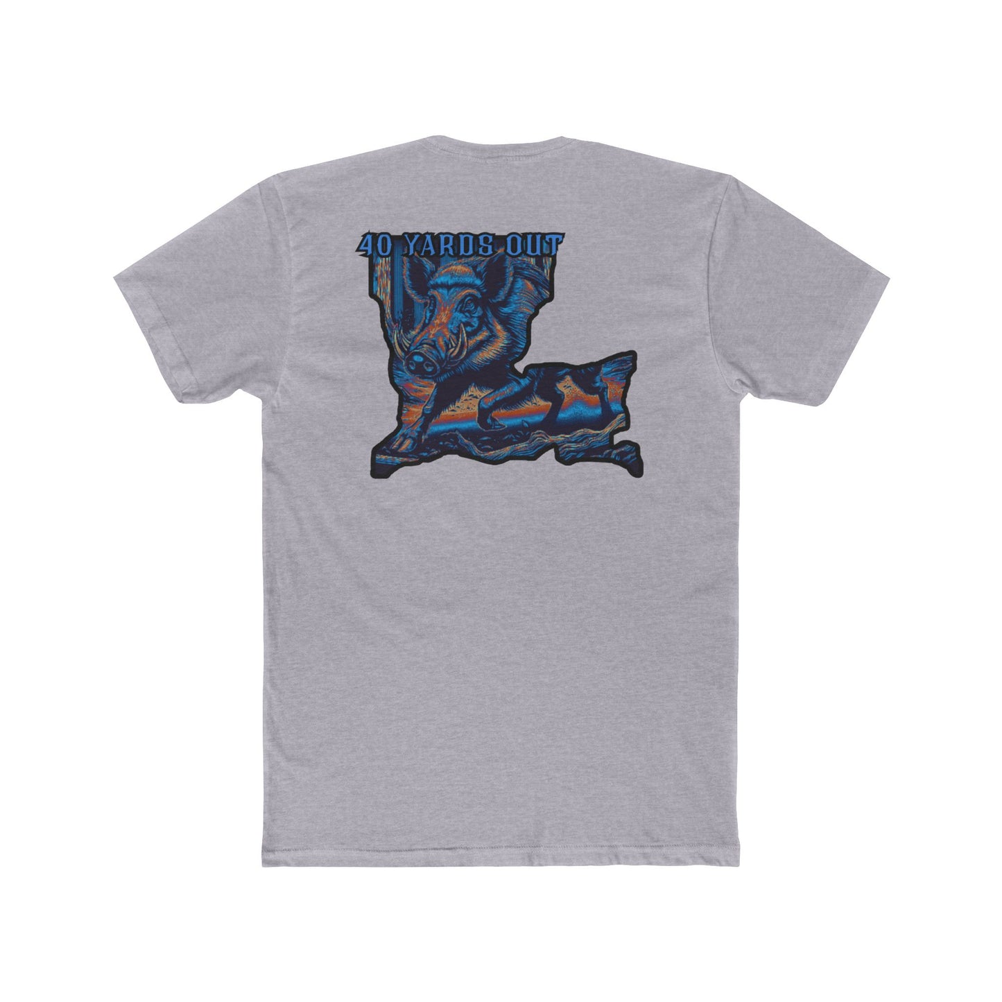 Wild Hog Multi color Cotton Crew Tee