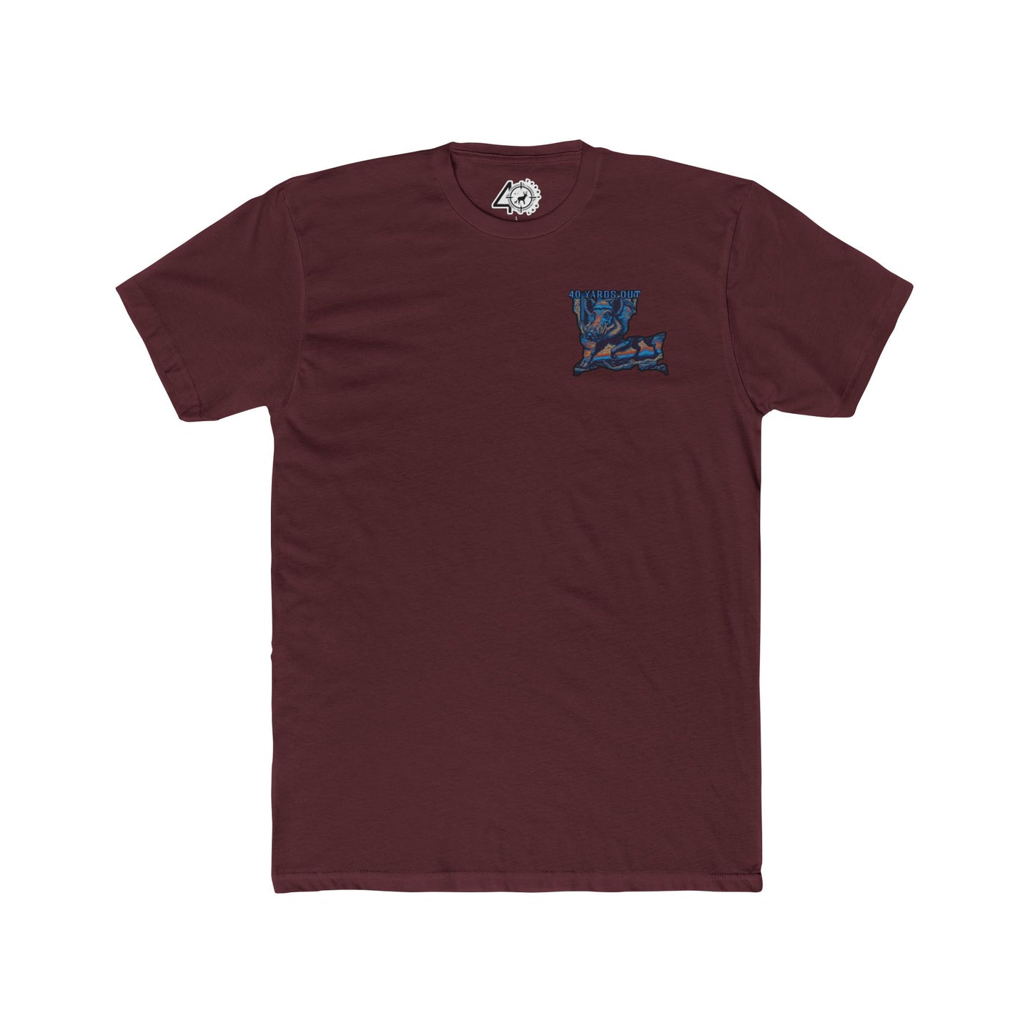 Wild Hog Multi color Cotton Crew Tee