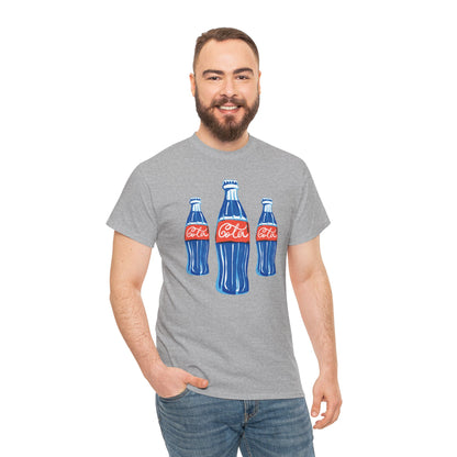 Coca Cola Retro Design Adult Heavy Cotton Tee