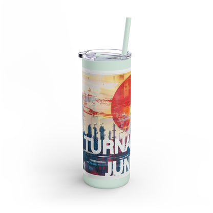 Turnaround Junkies  Red Sun Rising Maars Maker Skinny Matte Tumbler, 20oz