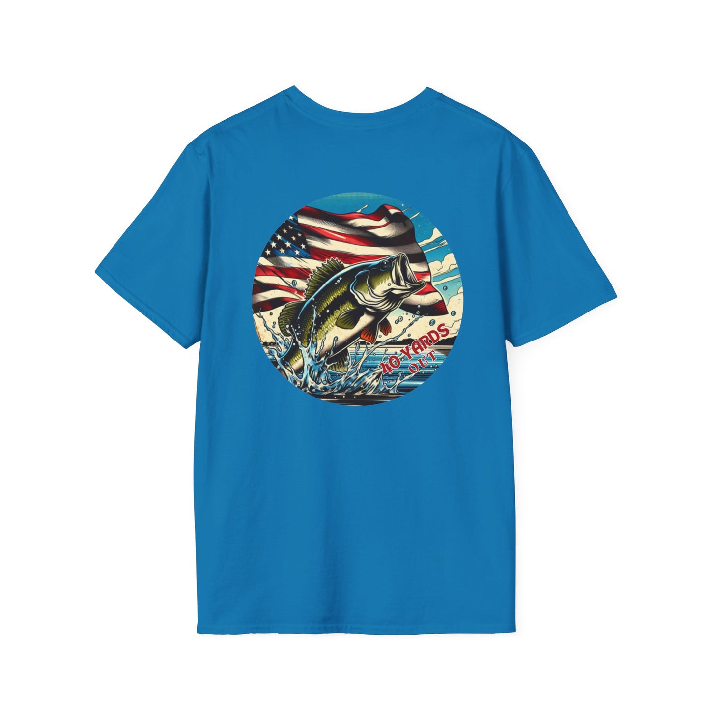 40 Yards Out American Bass Unisex Softstyle T-Shirt