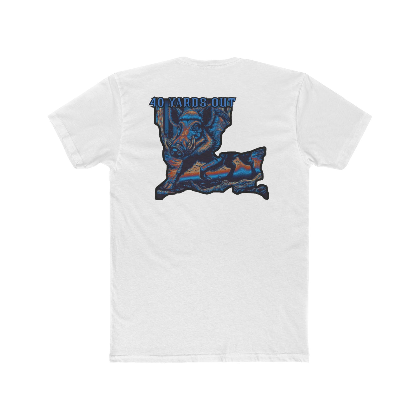 Wild Hog Multi color Cotton Crew Tee