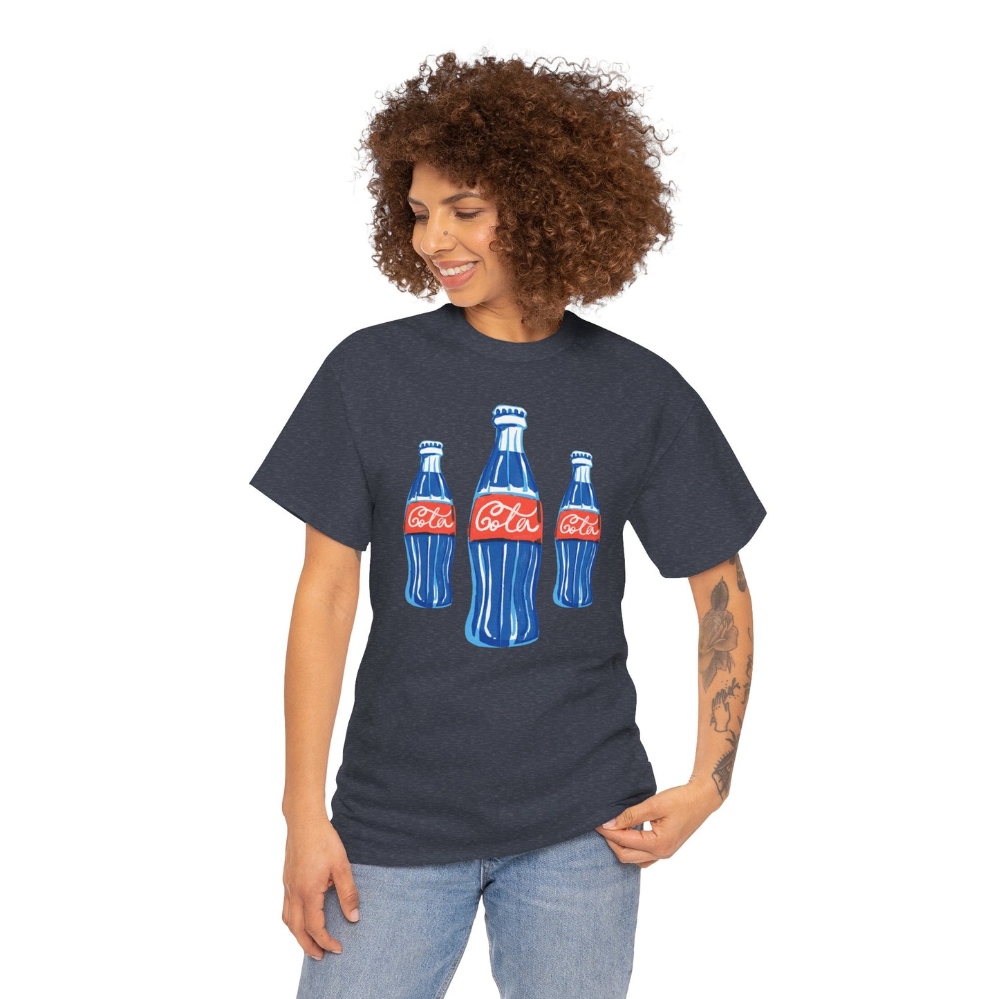 Coca Cola Retro Design Adult Heavy Cotton Tee