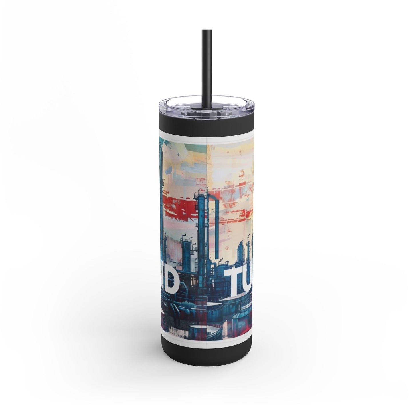 Turnaround Junkies  Red Sun Rising Maars Maker Skinny Matte Tumbler, 20oz