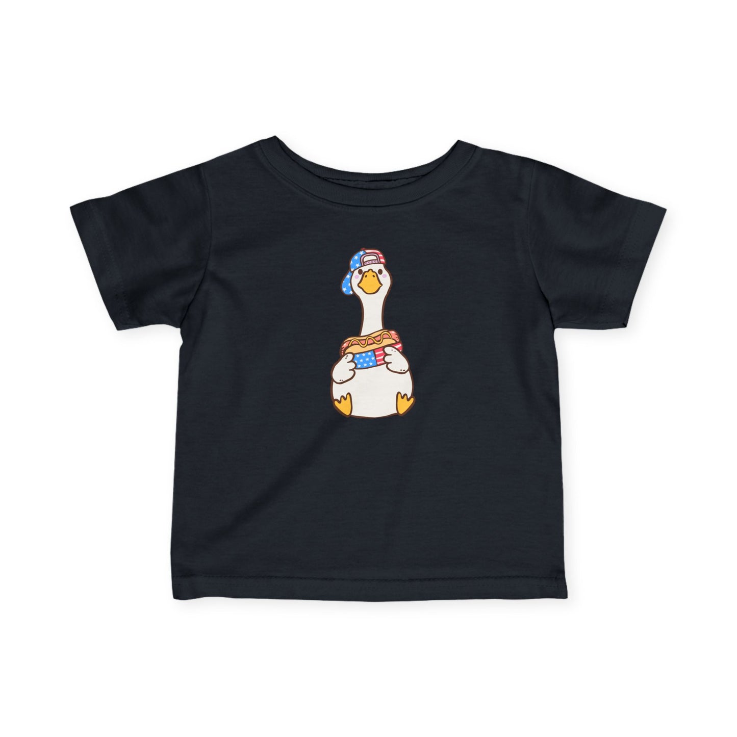 Infant Tee - Red, White, and Blue Duck Design