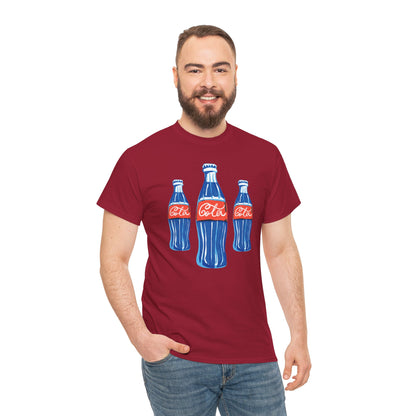 Coca Cola Retro Design Adult Heavy Cotton Tee