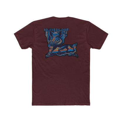 Wild Hog Multi color Cotton Crew Tee