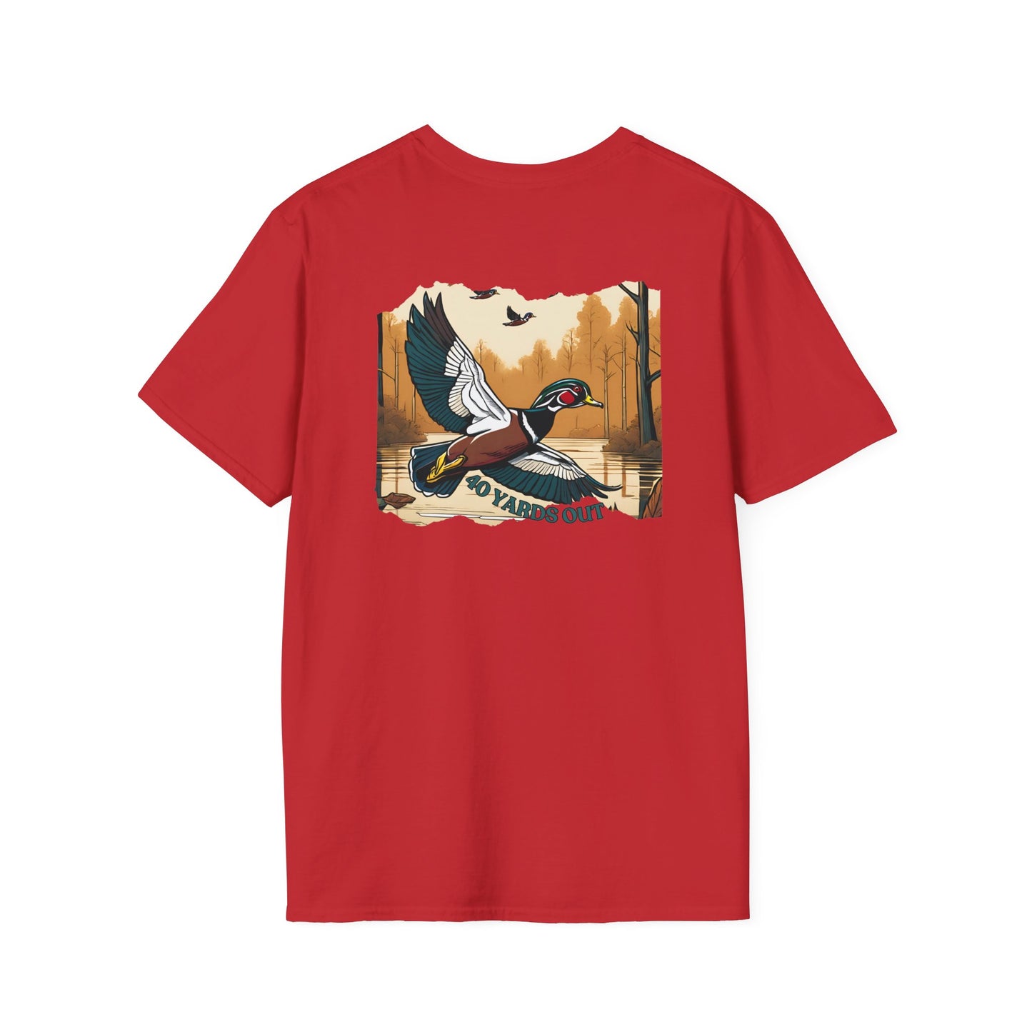 40 Yards Out Wood Duck Unisex Softstyle T-Shirt