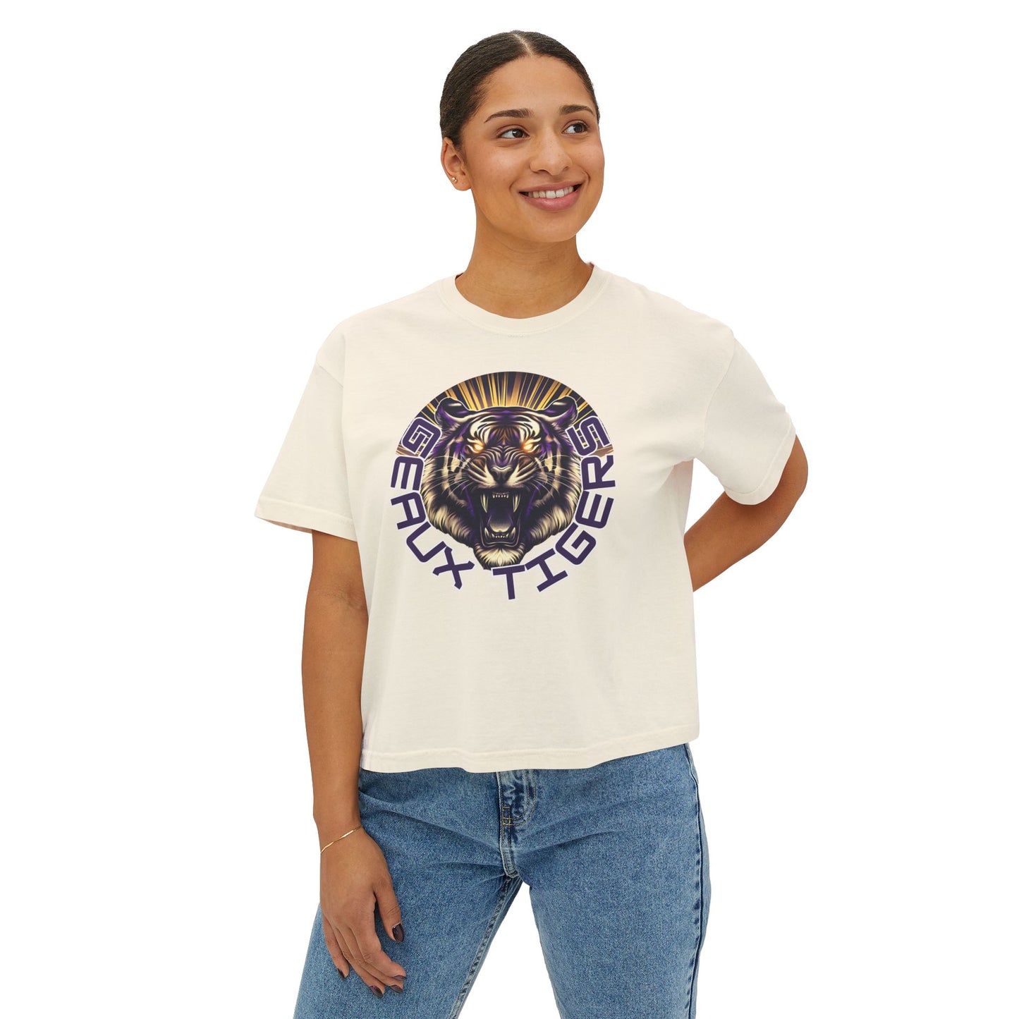 Tigers circle Women's Boxy Tee