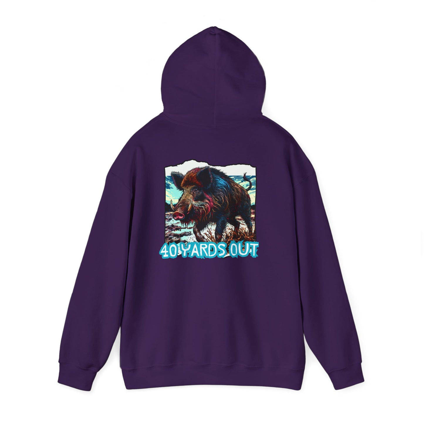 40 YARDS OUT Brand Productions Muddy Boar Heavy Blend™ Hooded Sweatshirt