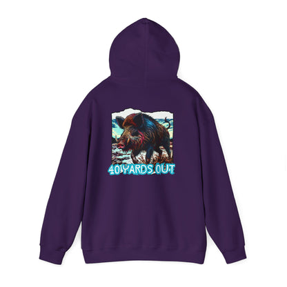 40 YARDS OUT Brand Productions Muddy Boar Heavy Blend™ Hooded Sweatshirt
