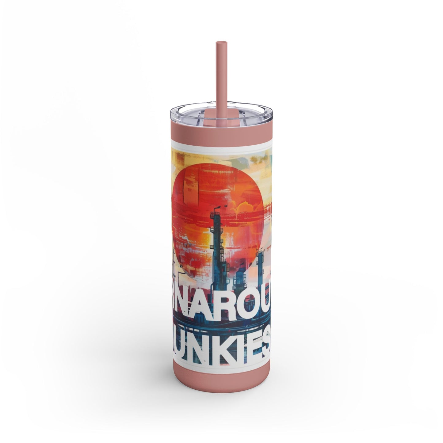 Turnaround Junkies  Red Sun Rising Maars Maker Skinny Matte Tumbler, 20oz