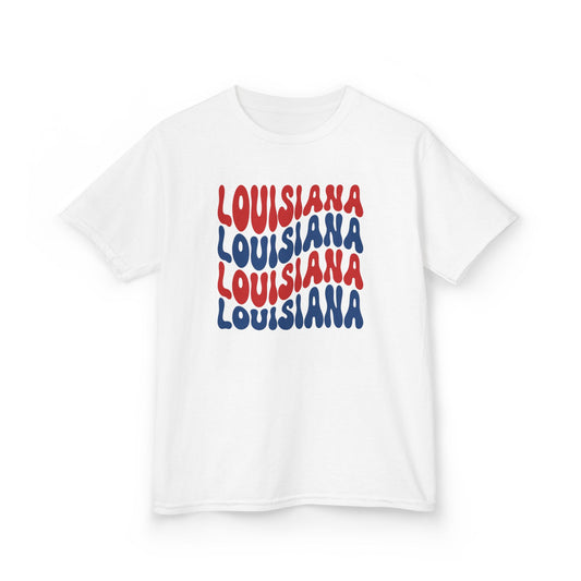Kids Louisiana Red, White, and Blue