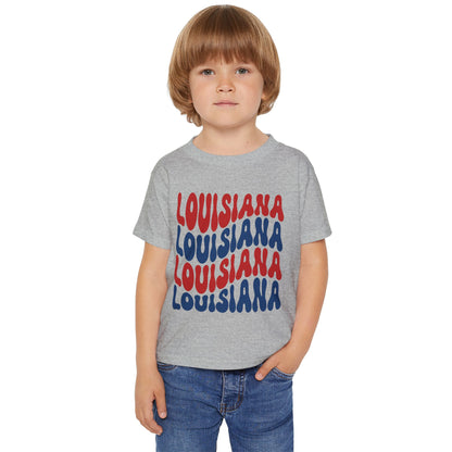 Toddler Louisiana Red White and Blue T-shirt