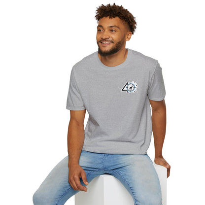 40 Yards Out Antler Deer Unisex Softstyle T-Shirt