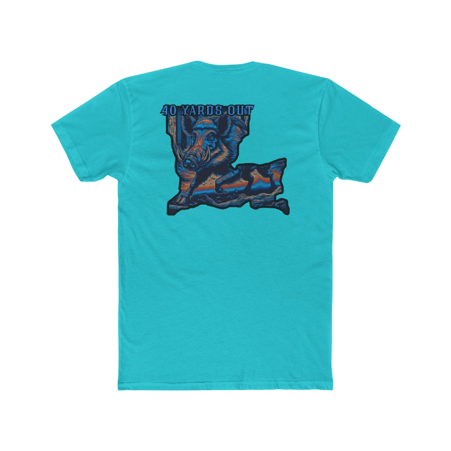 Wild Hog Multi color Cotton Crew Tee