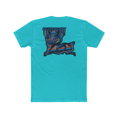 Wild Hog Multi color Cotton Crew Tee