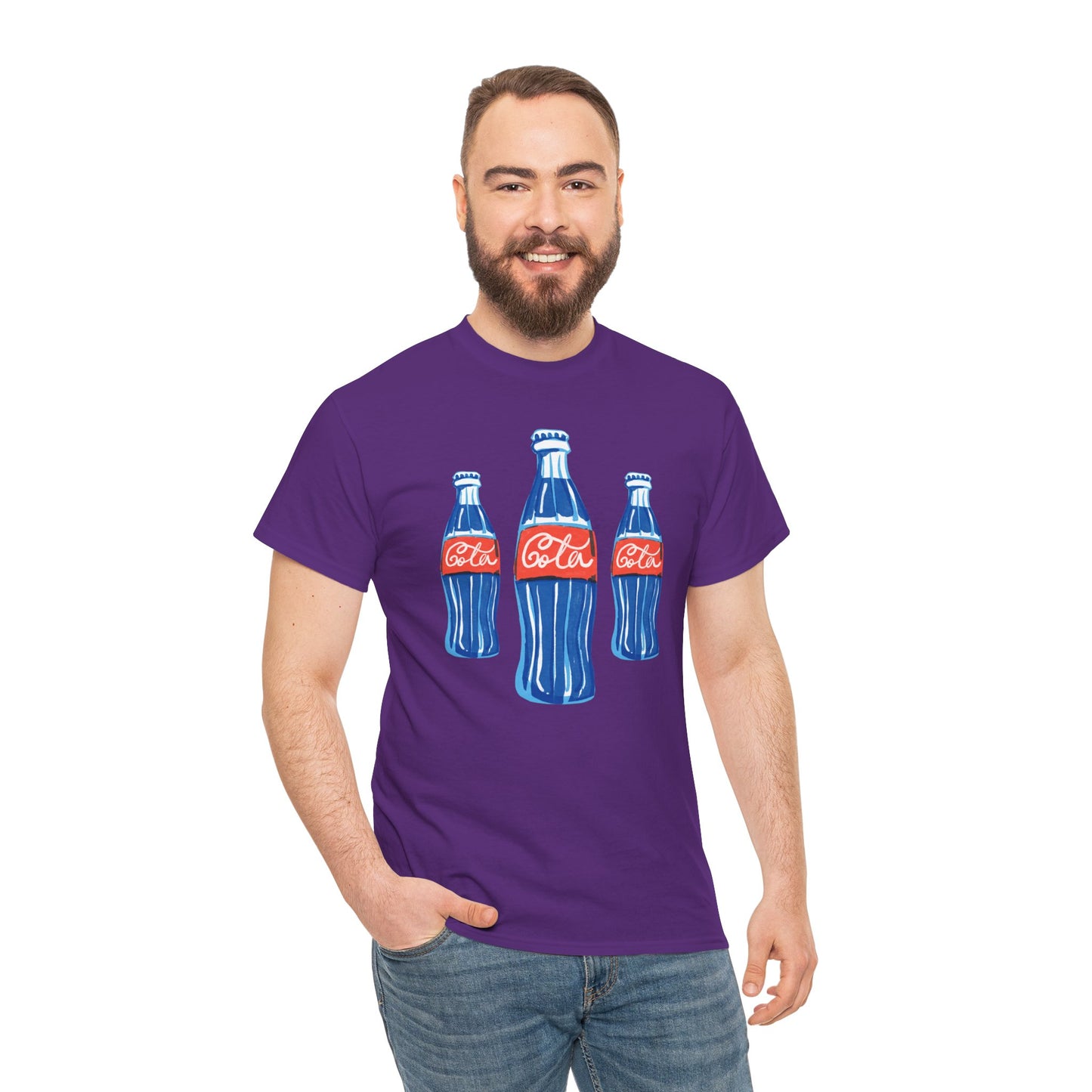 Coca Cola Retro Design Adult Heavy Cotton Tee