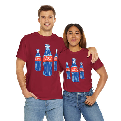 Coca Cola Retro Design Adult Heavy Cotton Tee