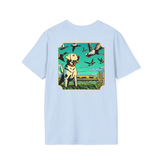 40 Yards Out Yellow Retriever Duck Watch Unisex Softstyle T-Shirt