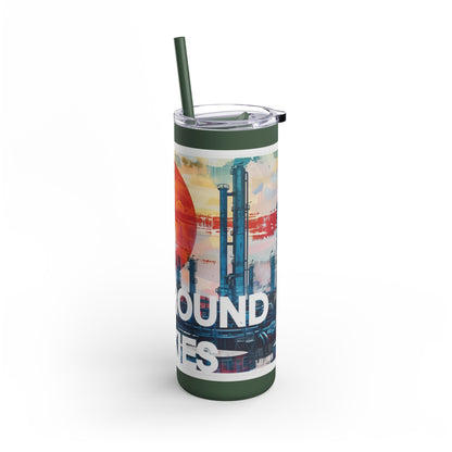 Turnaround Junkies  Red Sun Rising Maars Maker Skinny Matte Tumbler, 20oz