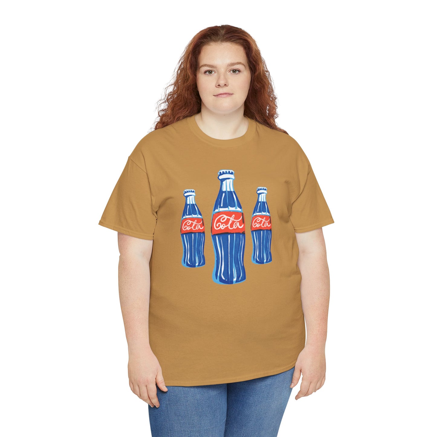 Coca Cola Retro Design Adult Heavy Cotton Tee