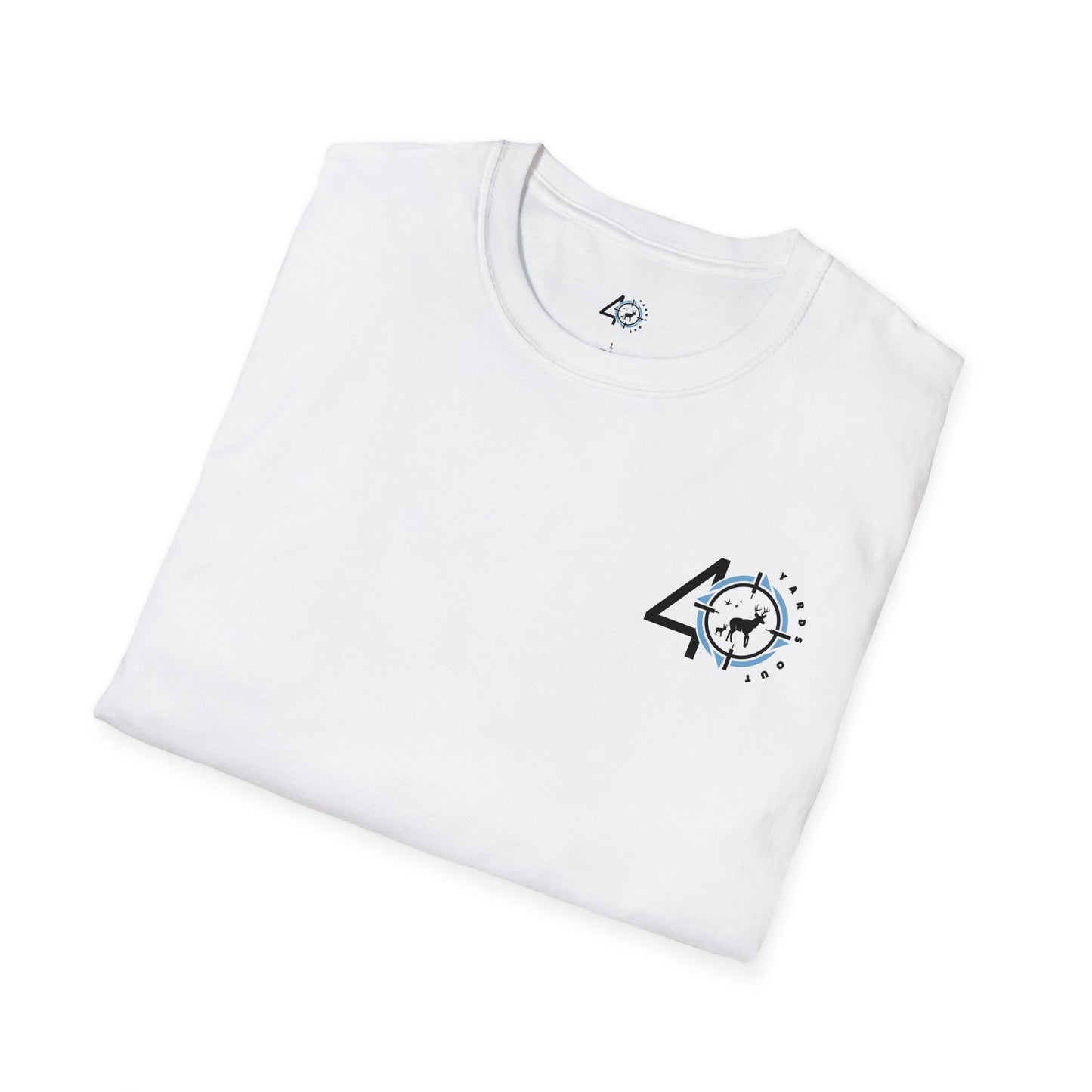 40 Yards Out Antler Deer Unisex Softstyle T-Shirt