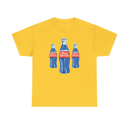 Coca Cola Retro Design Adult Heavy Cotton Tee