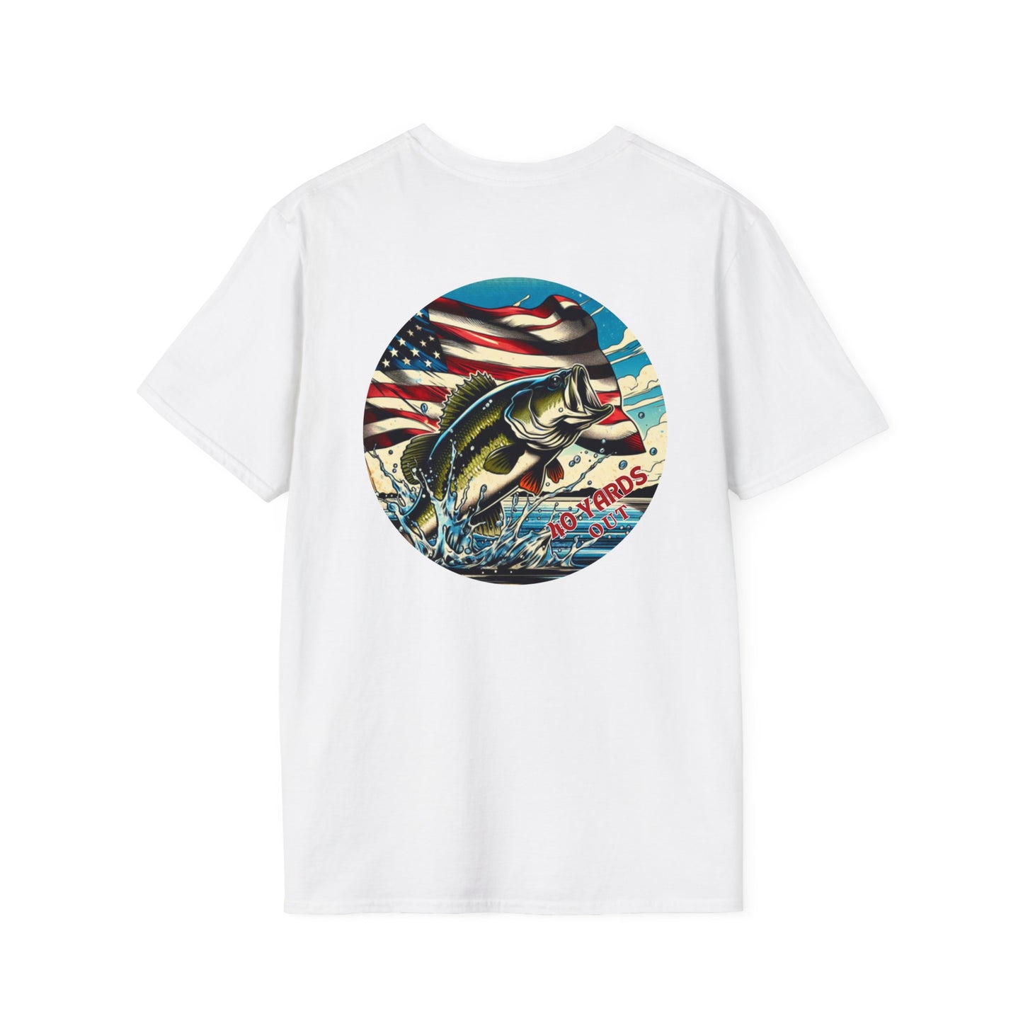 40 Yards Out American Bass Unisex Softstyle T-Shirt