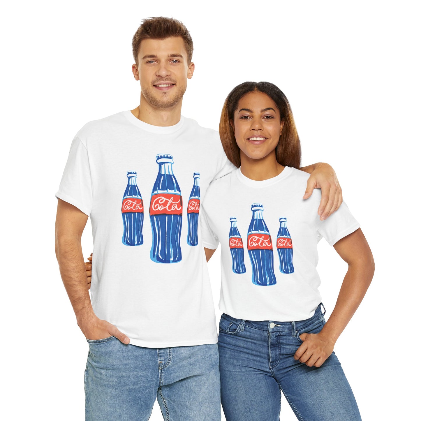 Coca Cola Retro Design Adult Heavy Cotton Tee