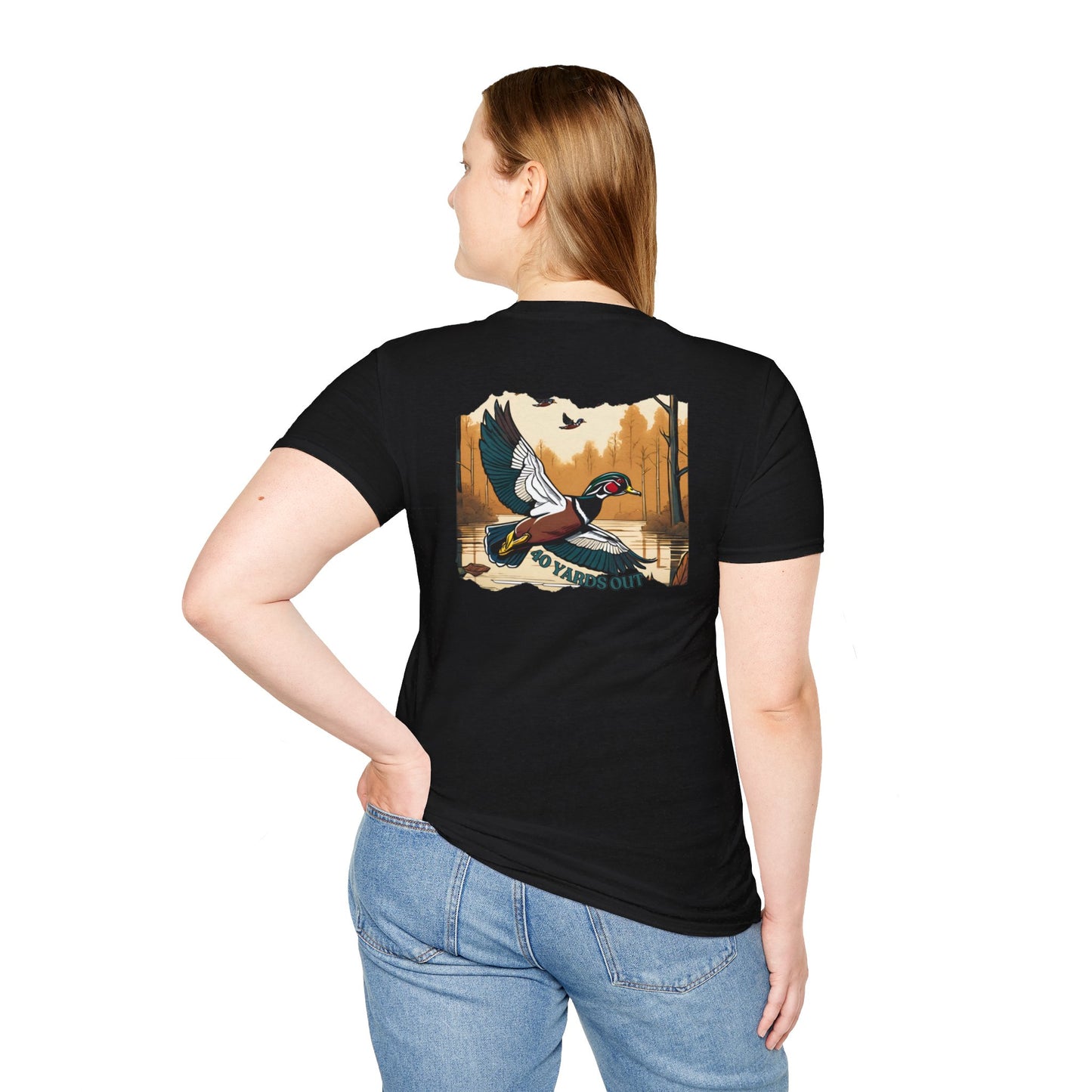 40 Yards Out Wood Duck Unisex Softstyle T-Shirt