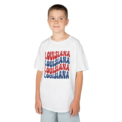 Kids Louisiana Red, White, and Blue