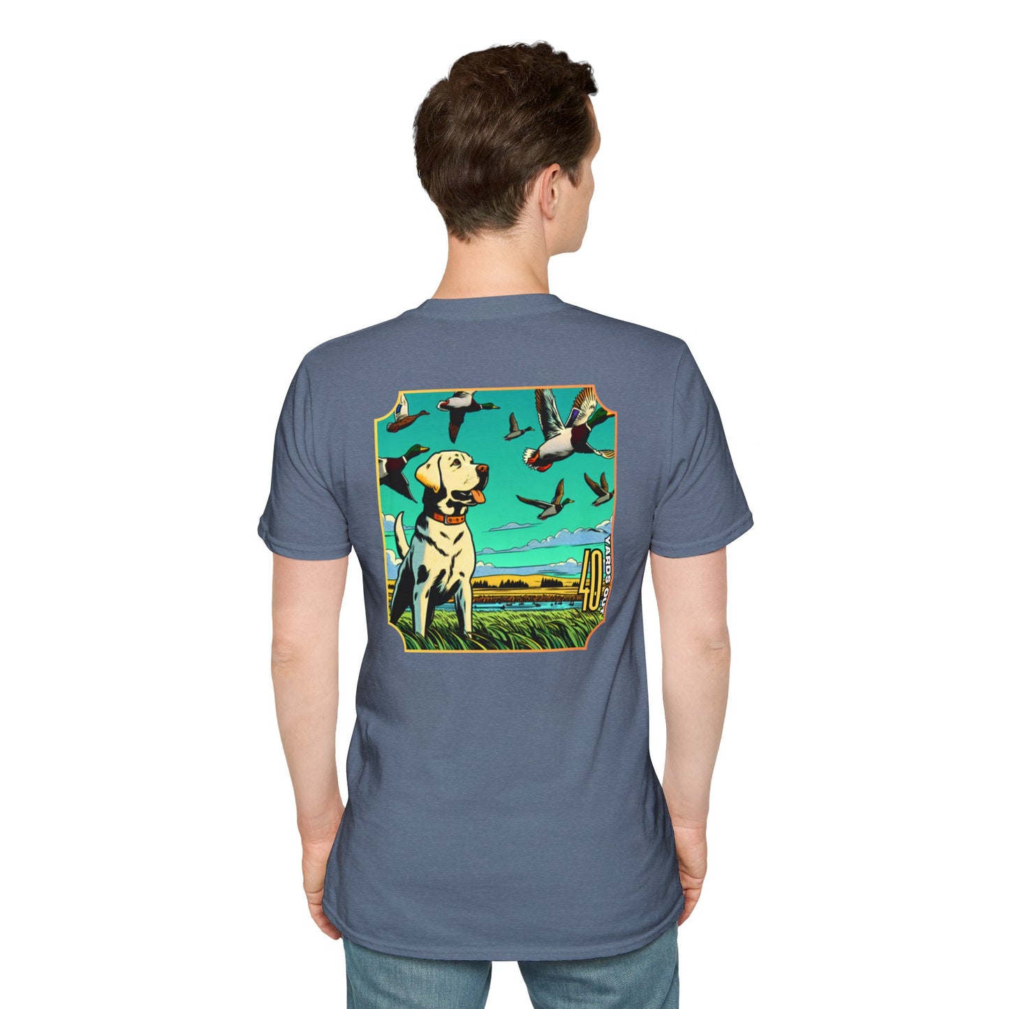 40 Yards Out Yellow Retriever Duck Watch Unisex Softstyle T-Shirt