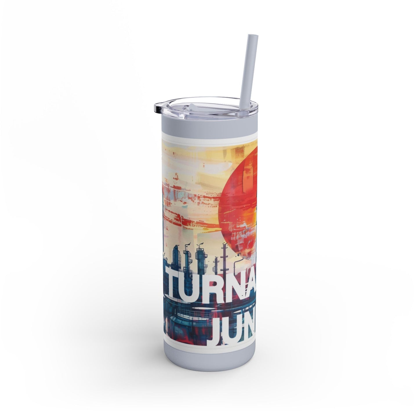 Turnaround Junkies  Red Sun Rising Maars Maker Skinny Matte Tumbler, 20oz