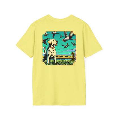 40 Yards Out Yellow Retriever Duck Watch Unisex Softstyle T-Shirt