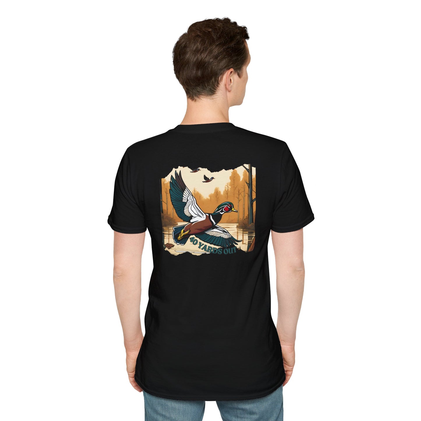 40 Yards Out Wood Duck Unisex Softstyle T-Shirt