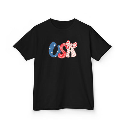 Kids USA with bow shirt