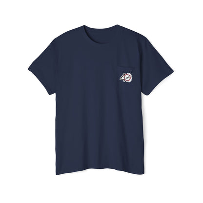 40 Yards Out American Flag Buck Pocket Tee