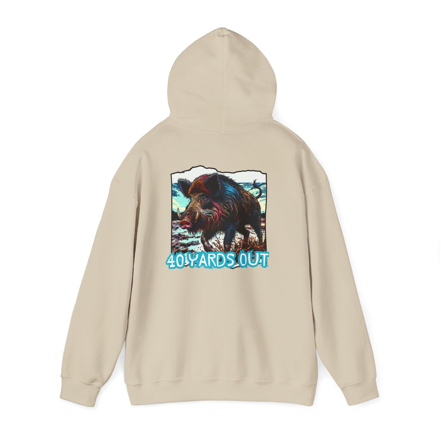 40 YARDS OUT Brand Productions Muddy Boar Heavy Blend™ Hooded Sweatshirt