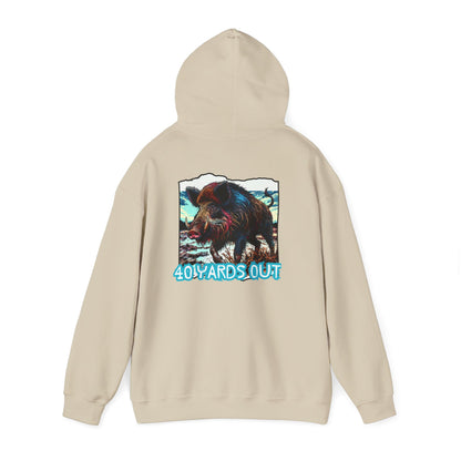 40 YARDS OUT Brand Productions Muddy Boar Heavy Blend™ Hooded Sweatshirt