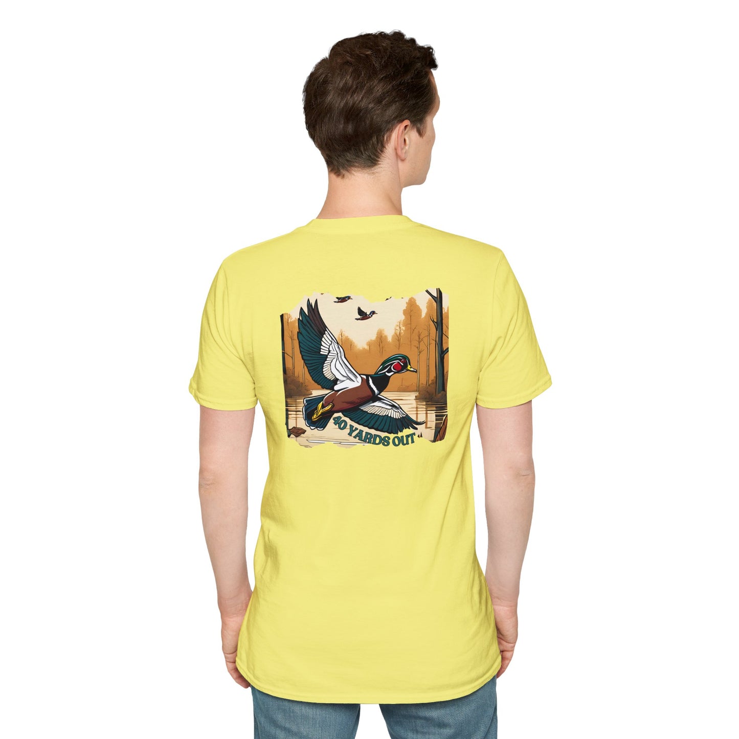 40 Yards Out Wood Duck Unisex Softstyle T-Shirt
