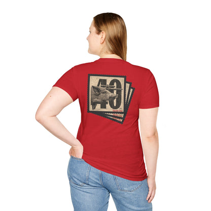 40 Yards Out Hog Hunt Unisex Softstyle T-Shirt