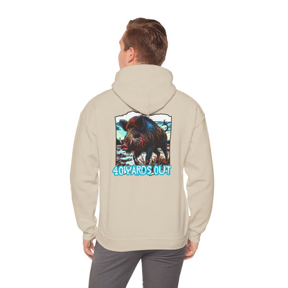 40 YARDS OUT Brand Productions Muddy Boar Heavy Blend™ Hooded Sweatshirt