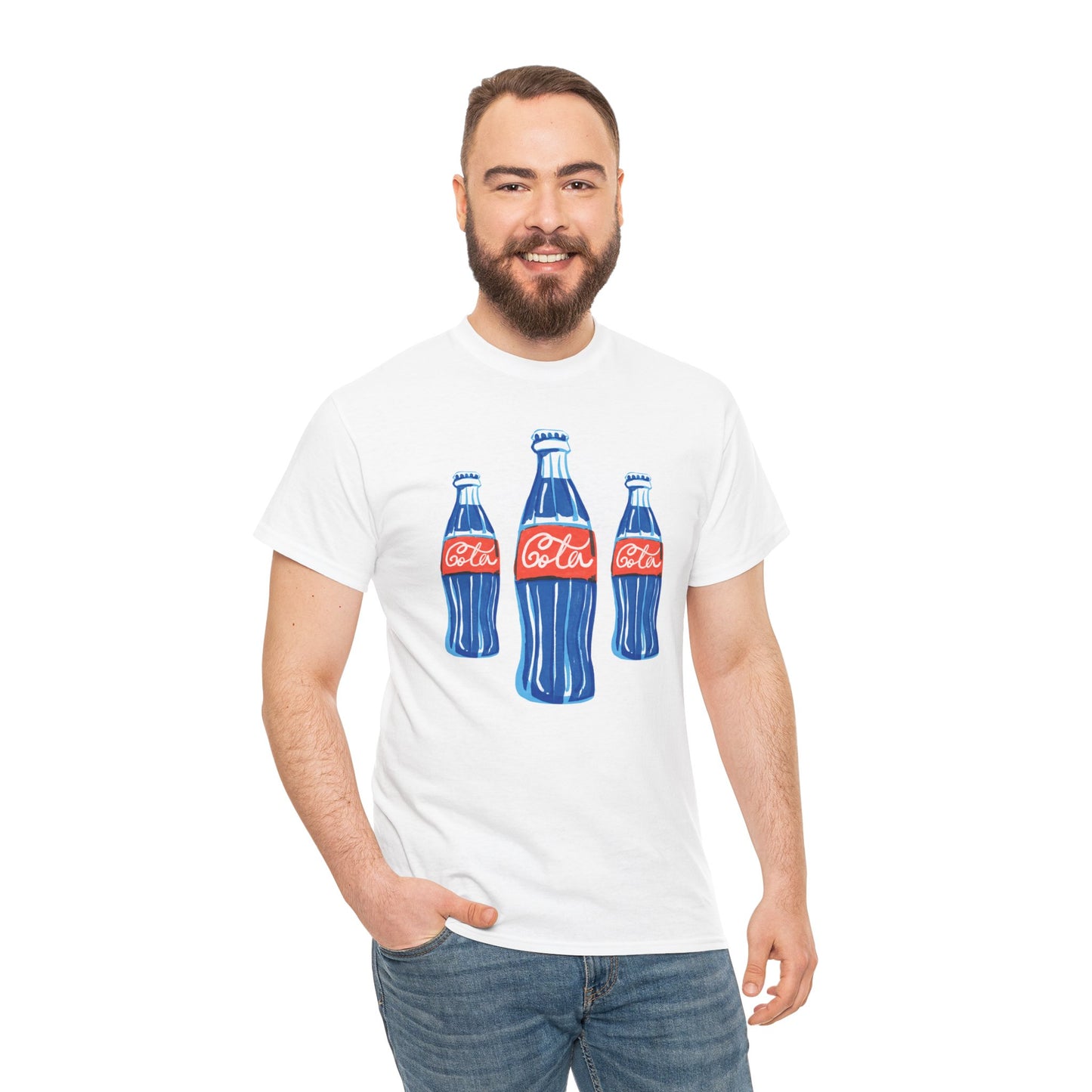 Coca Cola Retro Design Adult Heavy Cotton Tee