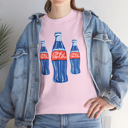 Coca Cola Retro Design Adult Heavy Cotton Tee