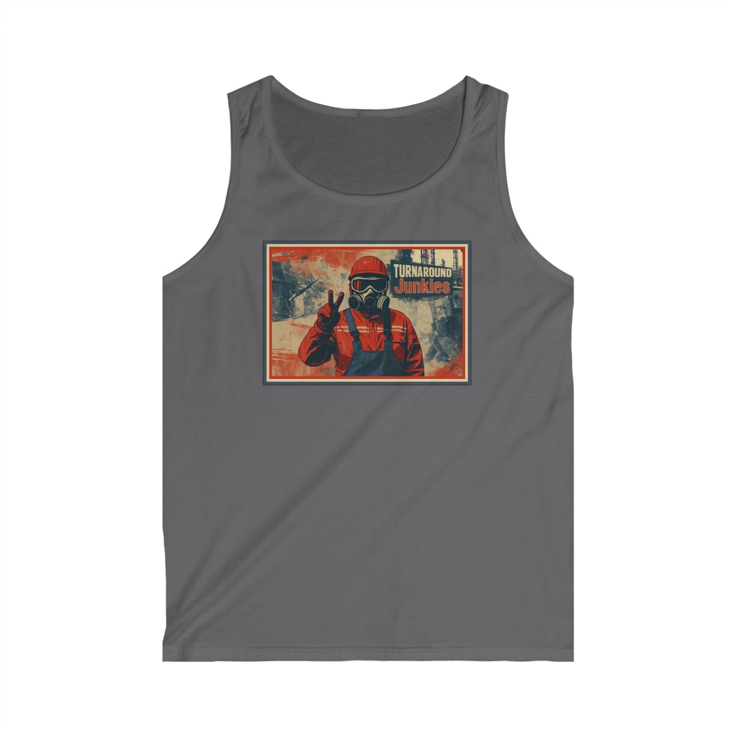 Turnaround Junkies Rectangle Half-Face Mask Men's Softstyle Tank Top