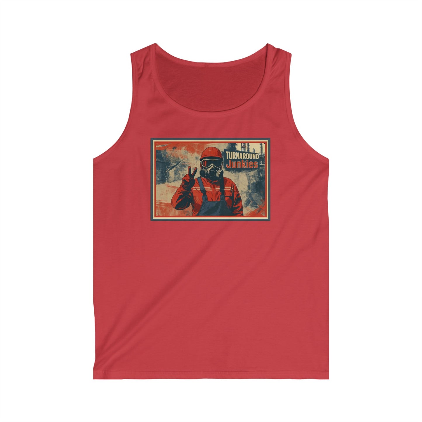 Turnaround Junkies Rectangle Half-Face Mask Men's Softstyle Tank Top