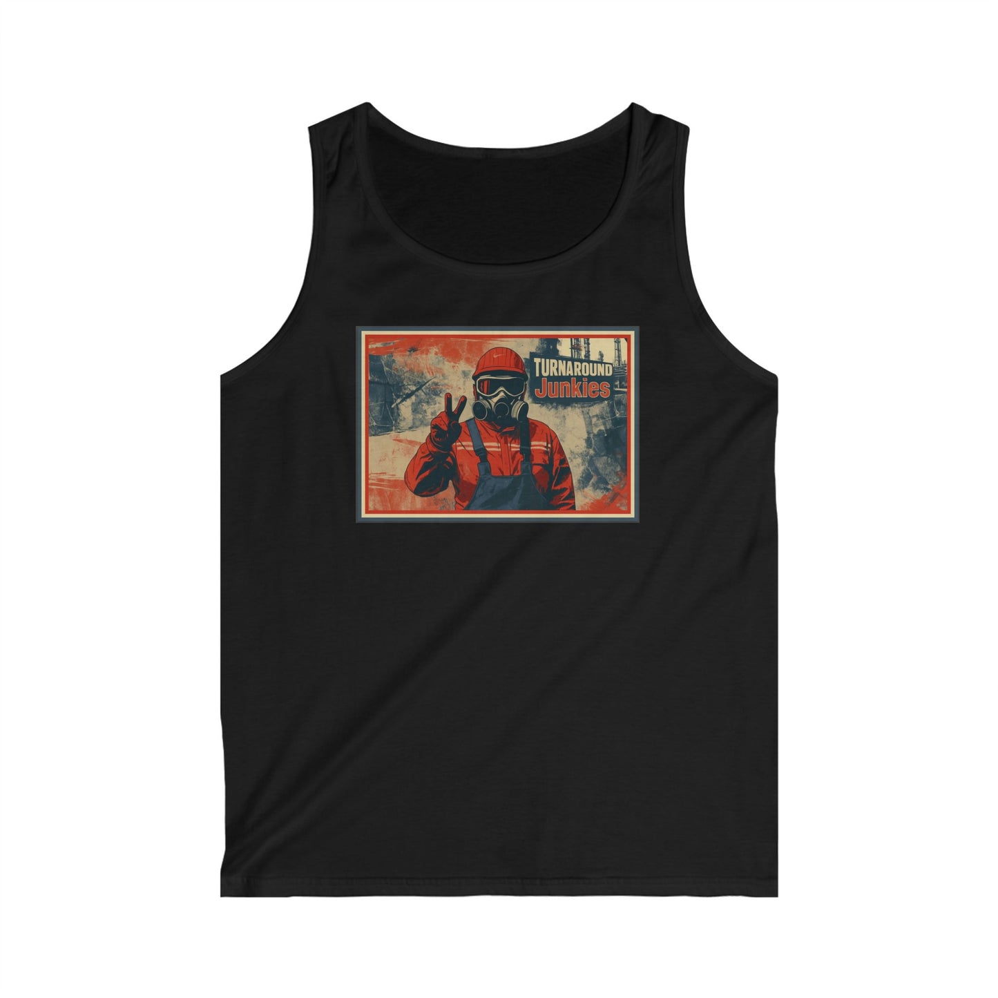 Turnaround Junkies Rectangle Half-Face Mask Men's Softstyle Tank Top