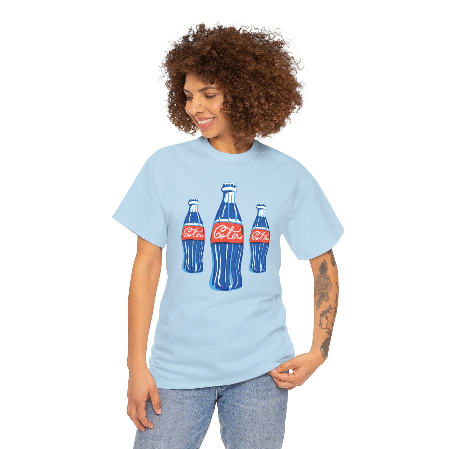 Coca Cola Retro Design Adult Heavy Cotton Tee