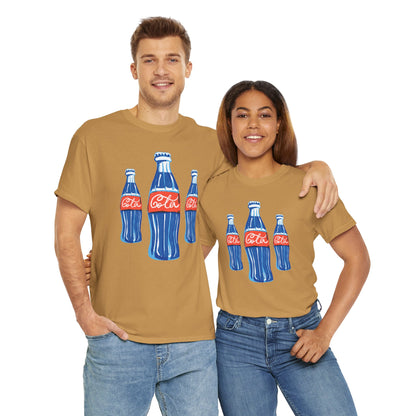 Coca Cola Retro Design Adult Heavy Cotton Tee